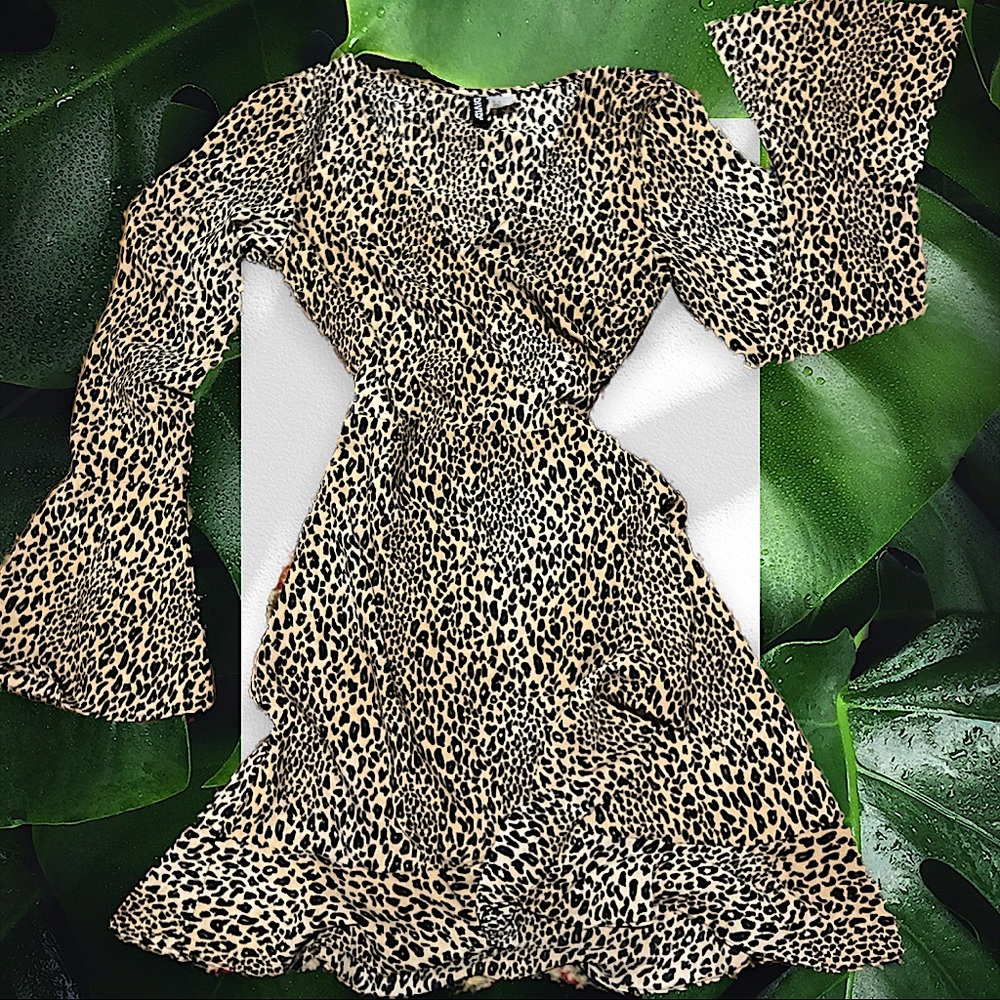 🐆🌿sexy leopard boho style dress